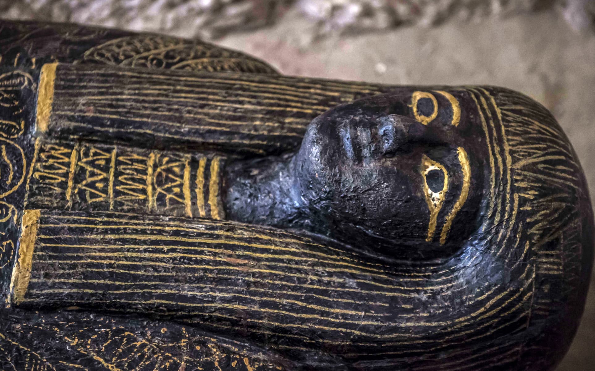 real egyptian sarcophagus - C